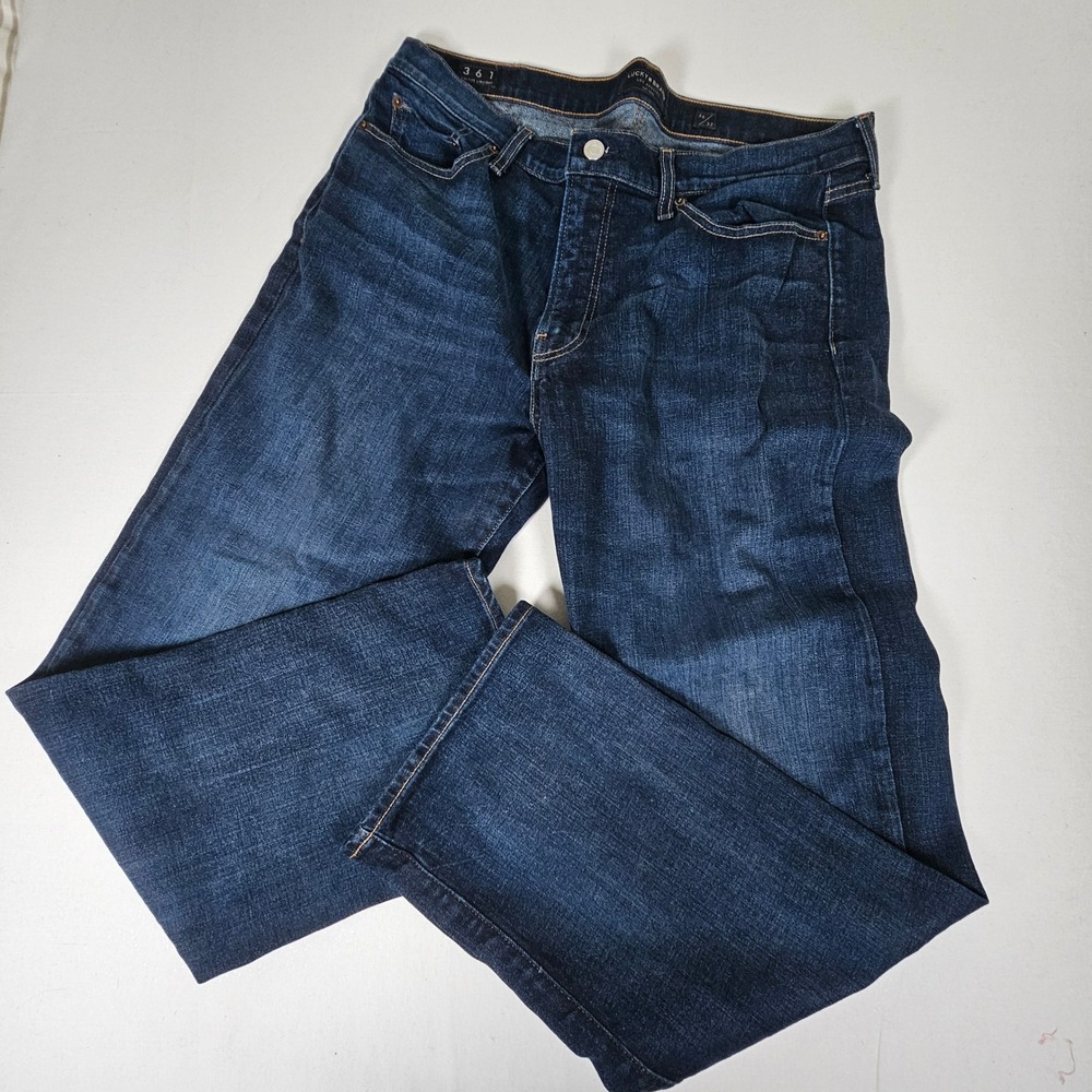 Lucky Brand 361 Vintage Straight Jeans Mens 36x32 Aliso Viejo Dark‎ Wash 7M12279